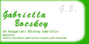 gabriella bocskey business card